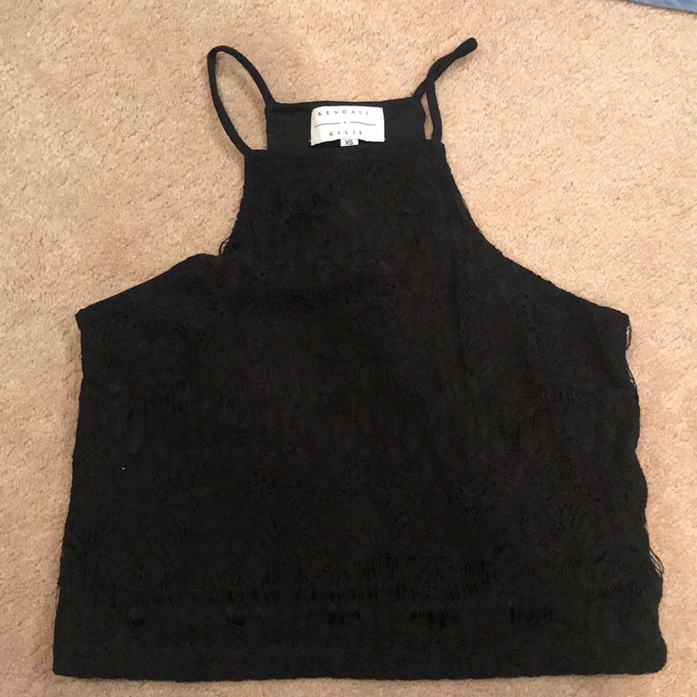 black lace crop